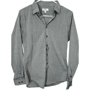Express 1MX Extra Slim Men's Button Up Shirt Stiff Collar Size Small 14-14 1/2